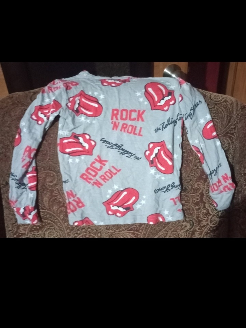 the Rolling Stones Kids Long-Sleeve Shirt - Red & Gray Graphic